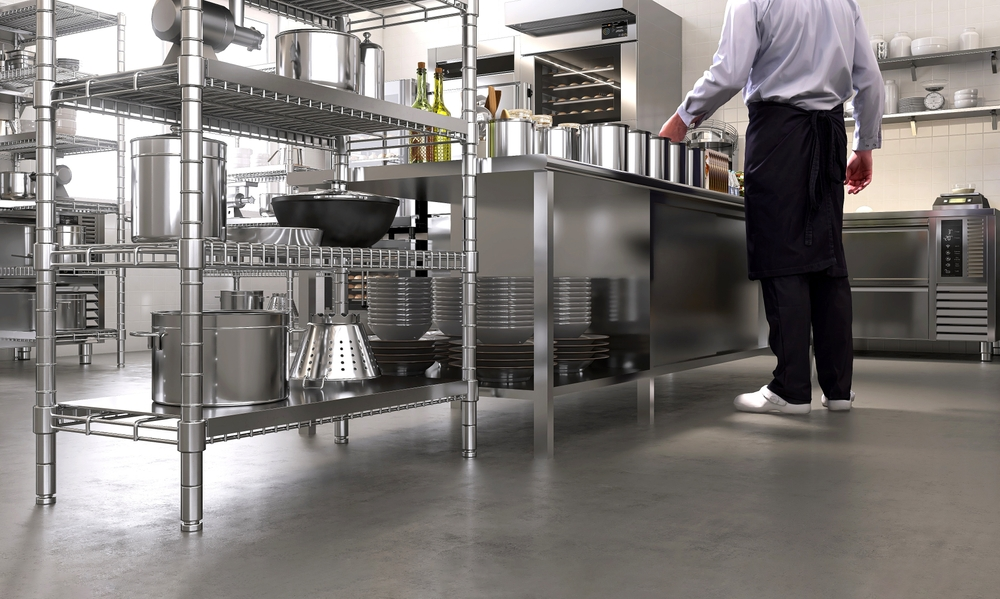 food safe flooring with man